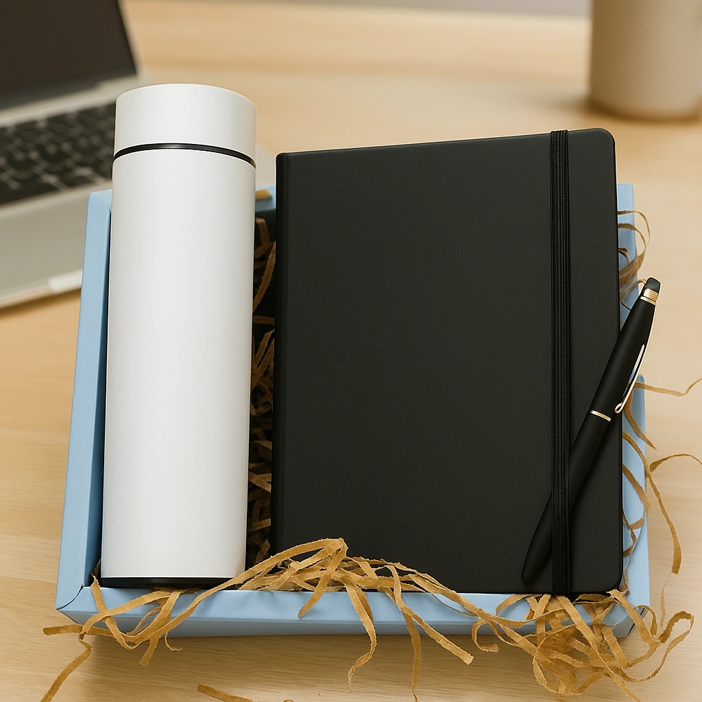 Essential Workday Kit - 3-in-1 Office Set – Diary + Pen + Bottle